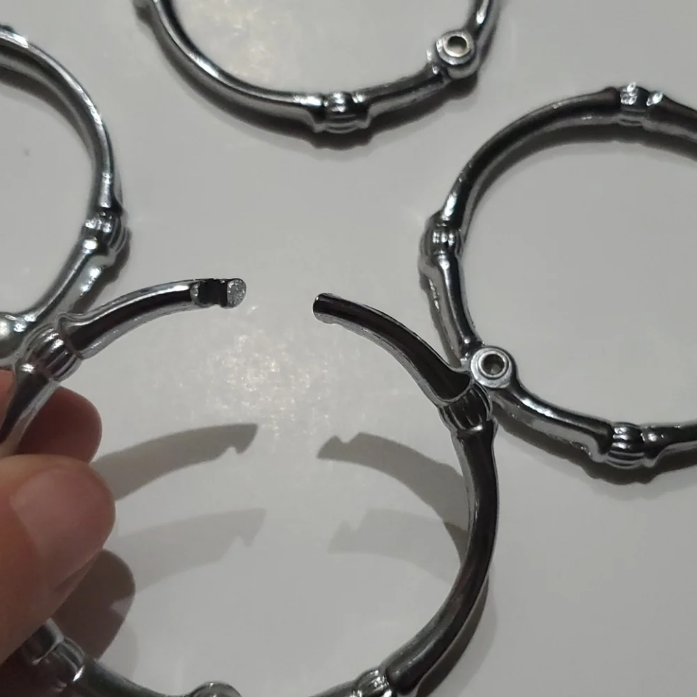 Chrome Shower Curtain Rings-Set of 12